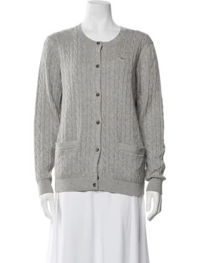 Pre-owned Lacoste Crew Neck Sweater In Grey