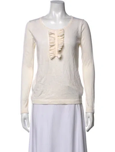Pre-owned Lacoste Crew Neck Sweater In Neutrals