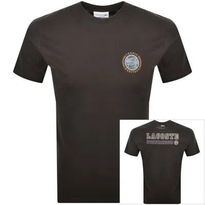 Lacoste Crew Neck T Shirt Brown