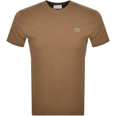Lacoste Crew Neck T Shirt Brown