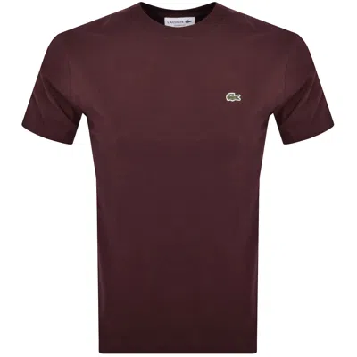 Lacoste Crew Neck T Shirt Burgundy