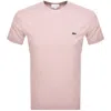 Lacoste Crew Neck T Shirt Pink In Pink