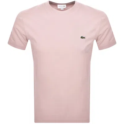 Lacoste Crew Neck T Shirt Pink