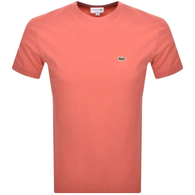 Lacoste Crew Neck T Shirt Pink