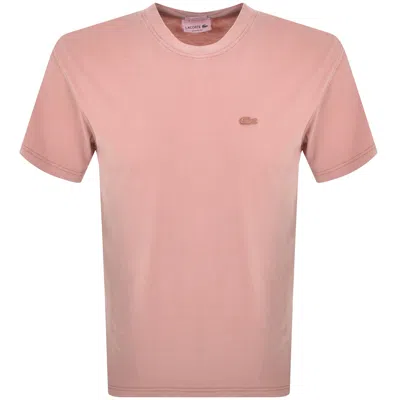 Lacoste Crew Neck T Shirt Pink