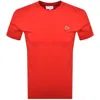 Lacoste Crew Neck T Shirt Red In Red