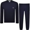 Lacoste Crew Neck Tracksuit Navy In Blue