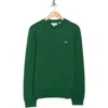 Lacoste Classic Fit Crewneck Sweatshirt In Green