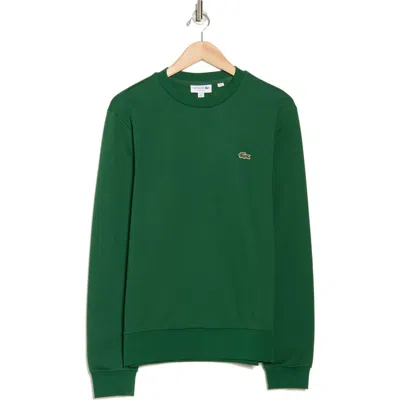 Lacoste Classic Fit Crewneck Sweatshirt In Green