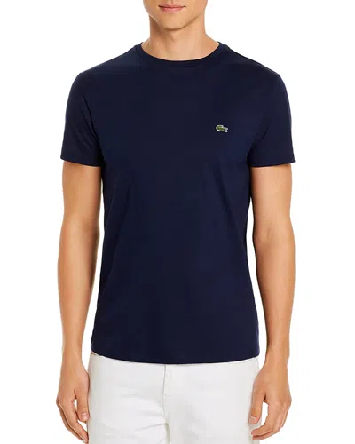 Lacoste Mens Classic Fit Cotton Jersey T-shirt In Blue