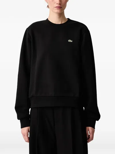 Lacoste Crew-neck Sweatshirt In Black