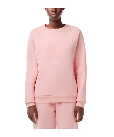 Lacoste Crewneck Sweatshirt In Pink