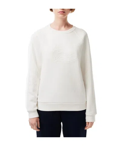 Lacoste Crewneck Sweatshirt In White