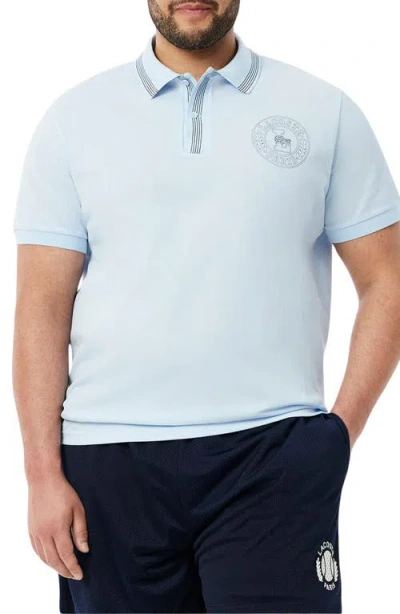 LACOSTE LACOSTE CROC EMBROIDERED COTTON PIQUÉ POLO