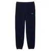 Lacoste Croc-embroidered Regular Fit Pique Sweatpants In Blue