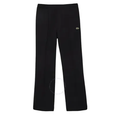 Lacoste Croc-embroidered Regular Fit Sweatpants In Black