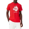 Lacoste Men's Ultra Dry Graphic Sport T-shirt - S - 3 In Red