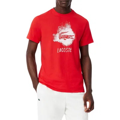 LACOSTE LACOSTE CROC SPLASH PERFORMANCE GRAPHIC T-SHIRT