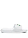 Lacoste Juniors' Croco 1.0 Slides - 4 In 白色