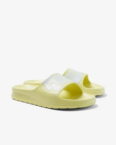 Lacoste Croco 2.0 44cfa0025-241 Sandal Women's Us 5 Yellow Comfort Slide Erk1305