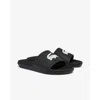 Lacoste Croco 737cfa0005-312 Sandals Women's Black Open Toe Slide Zap287 In Black