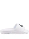 Lacoste Croco Dualiste Slides In White