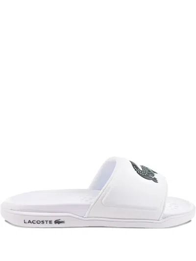 Lacoste Croco Dualiste Slides In White