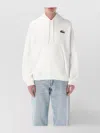 Lacoste Croco Hoodie Featuring Kangaroo Pocket In White