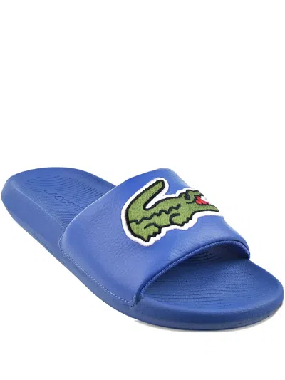 Lacoste Croco Slides In Blue
