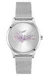 Lacoste Crocodelle Mesh Strap Watch, 36mm In Metallic