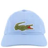 Lacoste Crocodile Embroidered Adjustable Cotton Cap, Size One Size In Blue