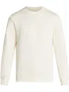 Lacoste Crocodile-embroidered Sweatshirt In Neutrals