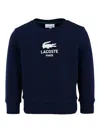 Lacoste Crocodile-logo Sweatshirt In Blue