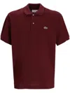 Lacoste Crocodile-patch Polo Shirt In Red