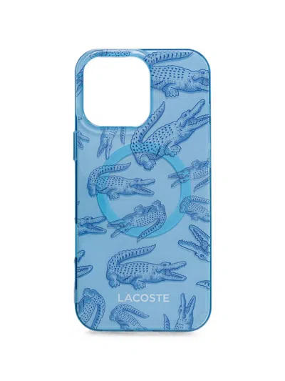 Lacoste Crocodile-print Iphone 16 Case In Pattern