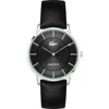 Lacoste Crocorigin Black Leather Strap Watch, 40mm