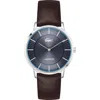 Lacoste Crocorigin Navy Leather Strap Watch, 40mm