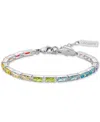Lacoste Crystal Flex Bracelet In Metallic