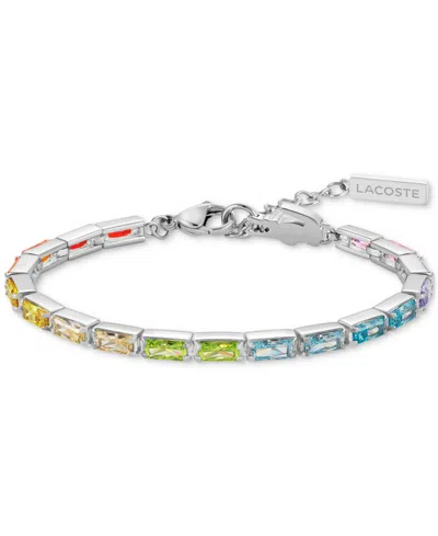 Lacoste Crystal Flex Bracelet In Metallic