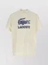 Lacoste X Daniil Medvedev Crocodile-print Crewneck T-shirt In Neutral