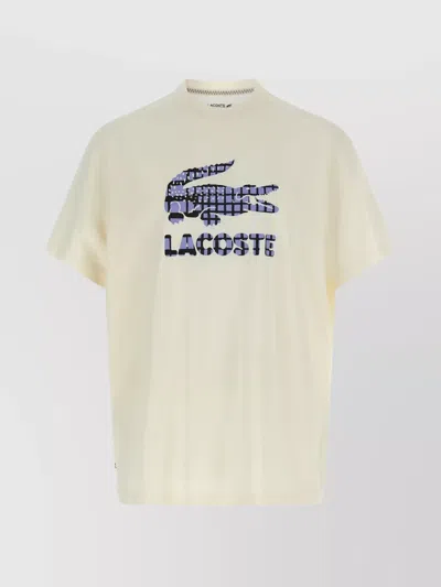 Lacoste Daniil Medvedev Graphic Print T-shirt In Neutral