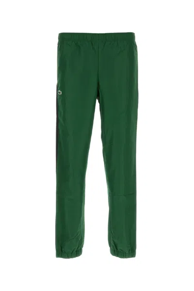 LACOSTE LACOSTE DARK GREEN POLYESTER JOGGERS