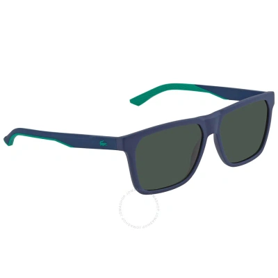 Lacoste Dark Green Square Men's Sunglasses L972s 401 57 In Blue / Dark / Green