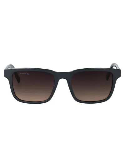 Lacoste Dark Grey Acetate Sunglasses In Gray