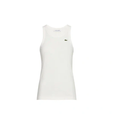 Lacoste Canotta Slim Fleur In White