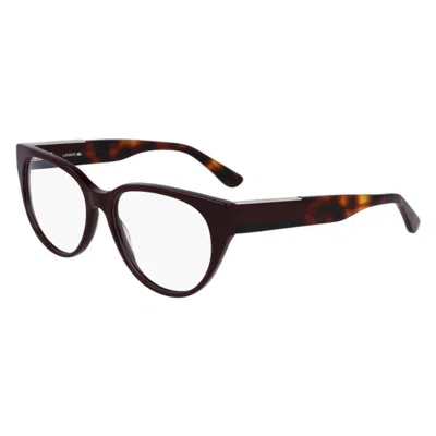 Lacoste Demo Cat Eye Ladies Eyeglasses L2906 603 55 In Brown