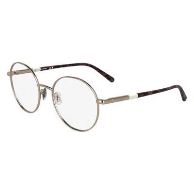 Lacoste Demo Oval Ladies Eyeglasses L2310 770 53 In Gold