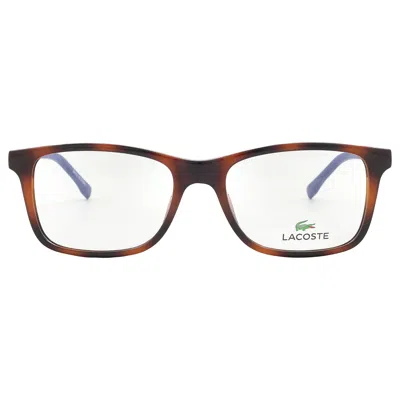 Lacoste Demo Rectangular Kids Eyeglasses L3647 214 50 In Brown