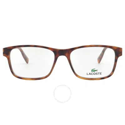 Lacoste Demo Rectangular Kids Eyeglasses L3649 214 50 In Brown
