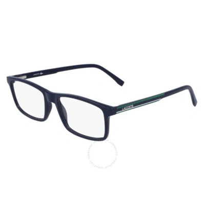 Lacoste Demo Rectangular Men's Eyeglasses L2858 424 54 In Blue